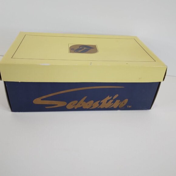 NWT Sebastino Quilted Studded Denim Blue Sneakers Size 7.5 - Picture 14 of 15